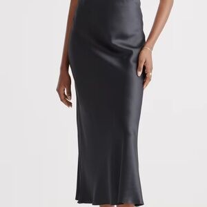 Quince 100% Washable Silk Maxi Skirt - Black - NWT